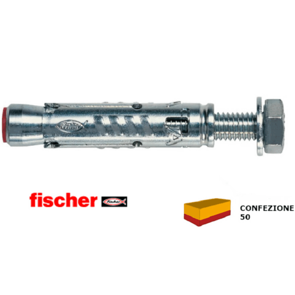 TA M - S Tassello Acciaio Espansione con Vite TE d.10-12-15 pz.50 | Fischer